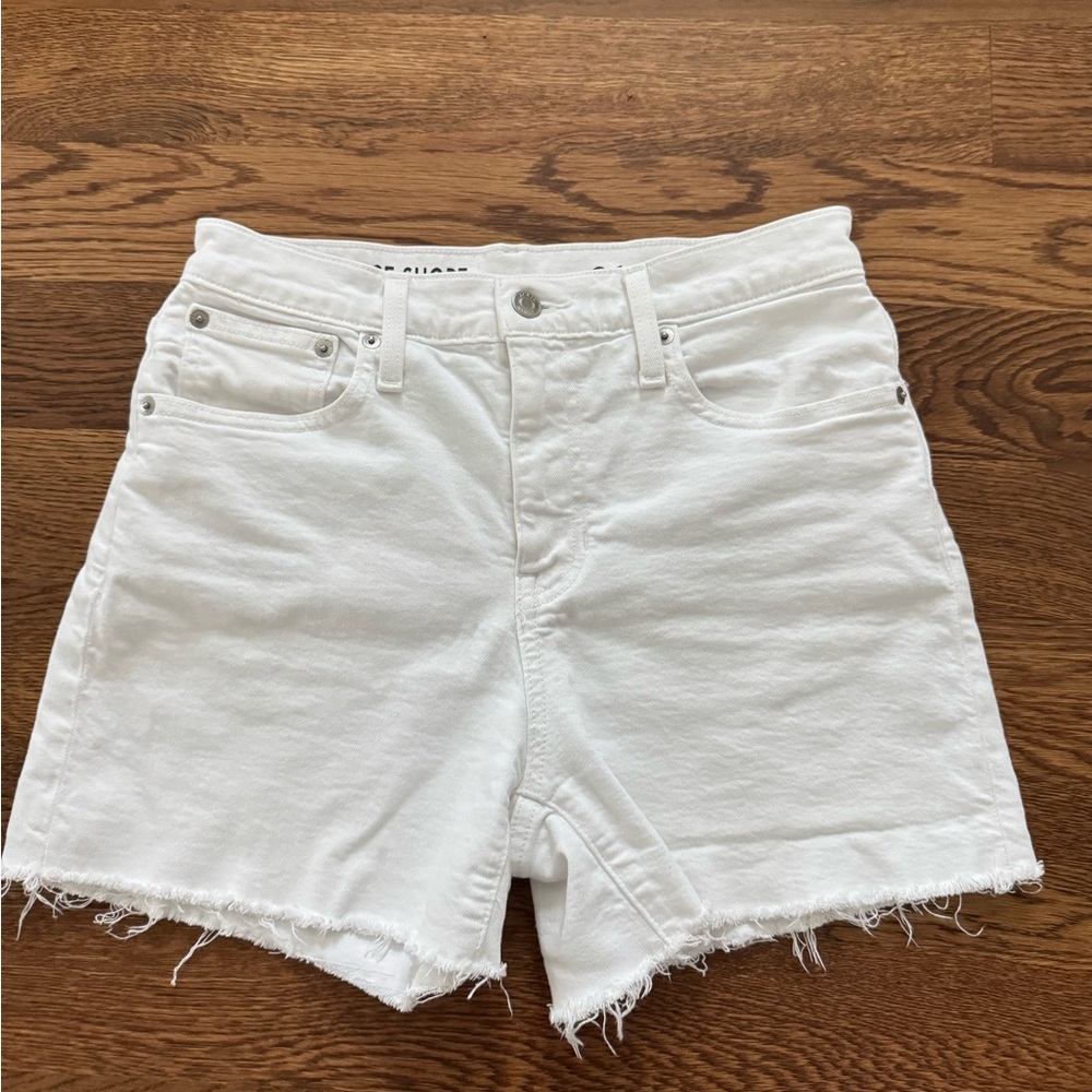 J Crew Women’s High Rise Denim White Shorts